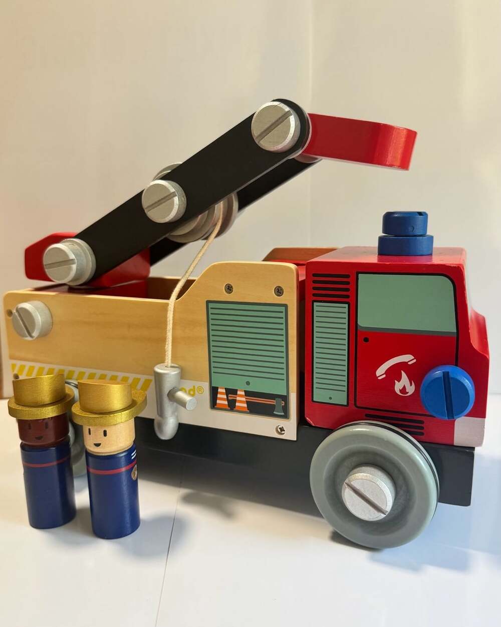Janod Brico'Kids DIY Wooden Fire Truck with Figures